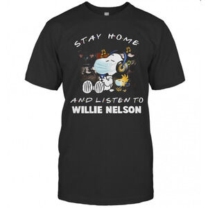 Snoopy Stay Home And Listen To Willie Nelson T-Shirt